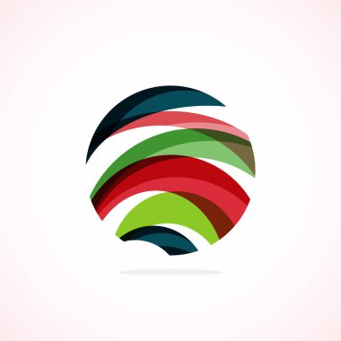 Soyut çember logosu - minimalist amblem, zamansız ve evrensel daire şekli. Benzersiz logo markaların ve kavramların aralığını temsil ediyor, basitliği ve yaratıcılığı tek ve ikonik bir resimde özetliyor