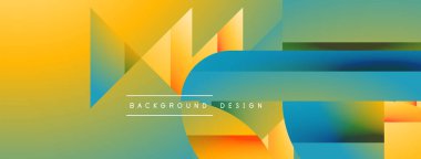 Basit geometrik formlar - dinamik geometrik soyut arkaplan. Duvar kağıdı, afiş, arkaplan, iniş sayfası, duvar sanatı, davetiye, baskılar, posterler için görsel senfoni