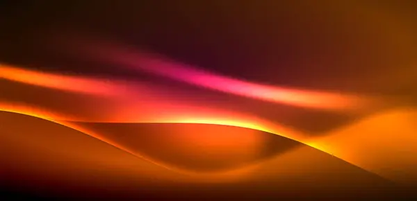 Динамические Волны Эфирном Свечении Неоновых Огней Концепция Объединяет Текучесть Движения — стоковый вектор