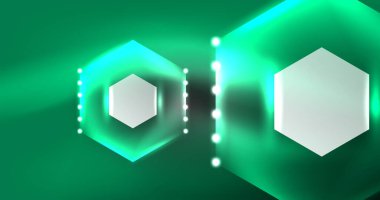 Neon altıgen arka plan. Duvar kağıdı, afiş, arkaplan, iniş sayfası, duvar resimleri, davetiyeler, posterler için yüksek teknoloji tasarımı