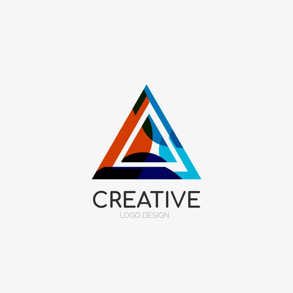 Triangle Abstract Logo Business Emblem Icon — Stock Vector