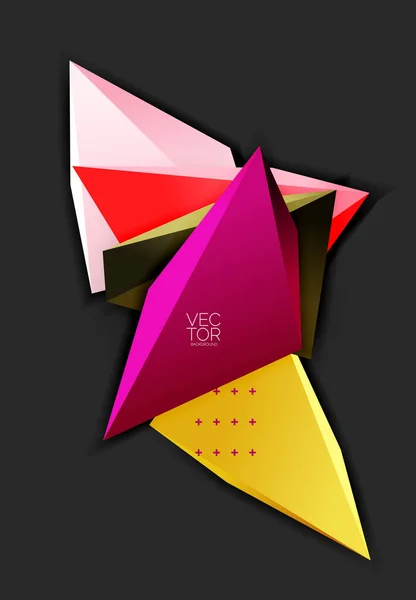 Vektor Dreiecke Geometrischer Abstrakter Hintergrund — Stockvektor