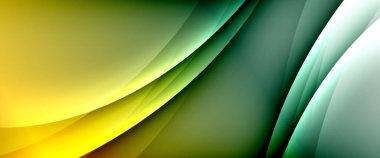 Değişken renk arkaplanındaki dinamik dalgalar. Duvar kağıdı, bayrak, arkaplan, kart, kitap illüstrasyonu için vektör illüstrasyonu, iniş sayfası