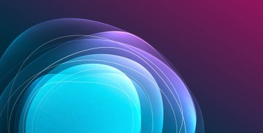 Parlak efektli, şeffaf, akışkan sıvı şekilleri geometrik arka plan. Dalgalı çizgiler yuvarlak. Duvar kağıdı, bayrak, arkaplan, kart, kitap illüstrasyonu için vektör illüstrasyonu, iniş sayfası