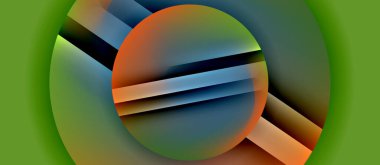 Parlak metal parlayan daireler geometrik arka plan. Asgari soyut kompozisyon. Duvar kağıdı, bayrak, arkaplan, kart, kitap illüstrasyonu için vektör illüstrasyonu, iniş sayfası