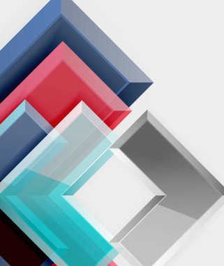 Ok kare geometrik vektör soyut arkaplan