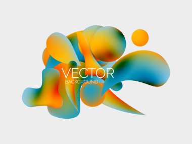 Soyut sıvı kabarcık arkaplanı. Sıvı eğimleri