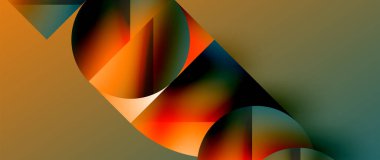 Minimalist geometrik arkaplan, metalik daireler ve kareler sergiliyor. Abartısız zarafeti somutlaştırıyor. Yansıtıcı yüzeyler ve hassas biçimler basitlik ve karmaşıklığın uyumlu bir karışımını oluşturur.