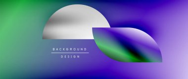 Daireler ve eğimli yuvarlak şekiller. Asgari soyut arkaplan, yuvarlak geometrik şekiller, temiz ve yapılandırılmış tasarım