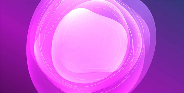 Farbenfrohe Transparente Fließende Flüssige Formen Mit Geometrischem Hintergrund Leuchteffekt Wellenförmige — Stockvektor