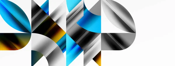 Abstrakte Geometrische Formen Symbolisieren Kreative Technologie Digitale Kunst Soziale Kommunikation — Stockvektor