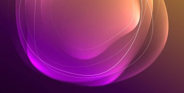 Parlak efektli, şeffaf, akışkan sıvı şekilleri geometrik arka plan. Dalgalı çizgiler yuvarlak. Duvar kağıdı, bayrak, arkaplan, kart, kitap illüstrasyonu için vektör illüstrasyonu, iniş sayfası