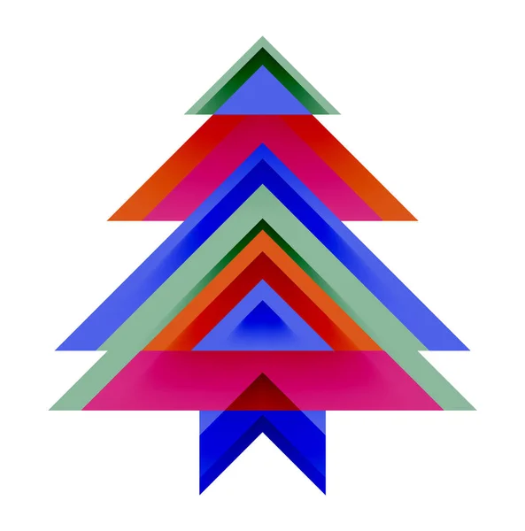 Рождественская Елка Абстрактные Геометрические Треугольники — стоковый вектор