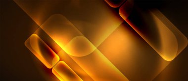 Metin veya ürün sunumu için neon cam şekilleri geometrik arkaplan. Duvar kağıdı, bayrak, arkaplan, kart, kitap illüstrasyonu için vektör illüstrasyonu, iniş sayfası