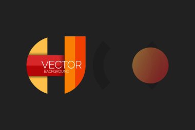 Soyut arkaplan, geometrik asgari yuvarlak şekiller ve dairelerin bileşimi