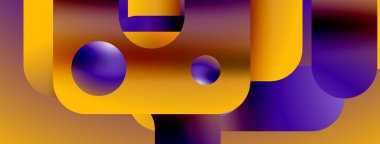 Basit geometrik formlar - dinamik geometrik soyut arkaplan. Duvar kağıdı, afiş, arkaplan, iniş sayfası, duvar sanatı, davetiye, baskılar, posterler için görsel senfoni