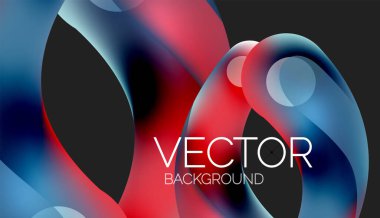 Güzel yuvarlak şekiller ve soyut çemberler. Sıvı renk kabarcığı bileşimi