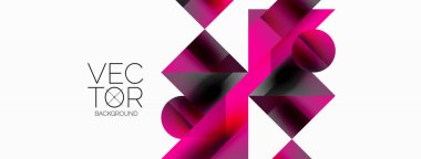 Parlak daire, kare, üçgen minimalist geometrik arkaplanı şekillendirir. Gösterişli, çağdaş tasarım dijital tasarımlar, sunumlar, web sitesi afişleri, sosyal medya paylaşımları için biraz sofistike