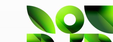 Vektör arkaplanı. Minimalist geometrik arkaplan daireler ve şekillerle süslenmiş. Dijital tasarımlar, sunumlar, web sitesi afişleri, sosyal medya paylaşımları için yaratıcılığı davet eden soyut sanat