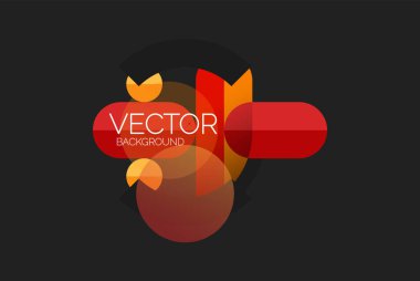 Soyut arkaplan, geometrik asgari yuvarlak şekiller ve dairelerin bileşimi