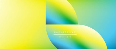 Posterler, kapaklar, afişler, broşürler, web siteleri için parlak renk çemberi ve yuvarlak element minimal geometrik soyut arkaplan