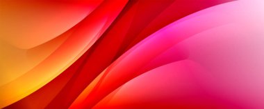 Değişken renk arkaplanındaki dinamik dalgalar. Duvar kağıdı, bayrak, arkaplan, kart, kitap illüstrasyonu için vektör illüstrasyonu, iniş sayfası