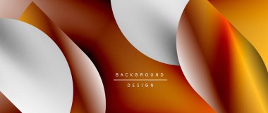 Posterler, kapaklar, afişler, broşürler, web siteleri için parlak renk çemberi ve yuvarlak element minimal geometrik soyut arkaplan