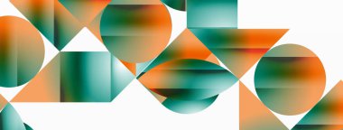 Minimalizm, gradyan cazibesiyle buluşur. Geometrik şekiller sakin bir arka planda birbirine dolanır. İnce renkler birleşir, dinamik bir tuval oluşturur, modern estetiğin kanıtıdır.