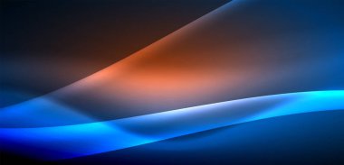 Neon ışıklarının ruhani parıltısında dinamik dalgalar. Hareket akışkanlığı ile neonun ışıl ışıl cazibesini birleştiren kavram, hem canlılığı hem de gelecekteki karmaşıklığı somutlaştıran büyüleyici arka plan.