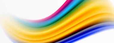 Gökkuşağı rengi ipekten bulanık arka plan beyaz, göz kamaştırıcı bir şekilde canlı arkaplan. Göz kamaştırıcı renk karışımı gökkuşağını, ipeksi ve zarif dalgalı deseni anımsatıyor.