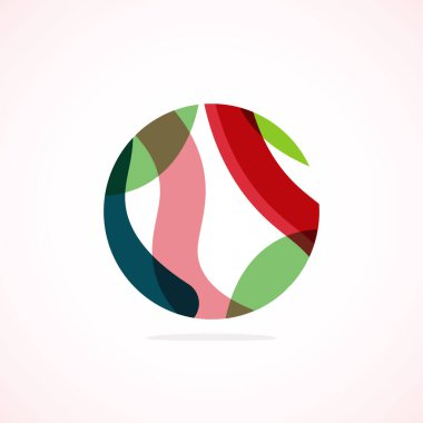 Soyut çember logosu - minimalist amblem, zamansız ve evrensel daire şekli. Benzersiz logo markaların ve kavramların aralığını temsil ediyor, basitliği ve yaratıcılığı tek ve ikonik bir resimde özetliyor