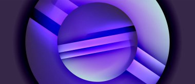 Parlak metal parlayan daireler geometrik arka plan. Asgari soyut kompozisyon. Duvar kağıdı, bayrak, arkaplan, kart, kitap illüstrasyonu için vektör illüstrasyonu, iniş sayfası