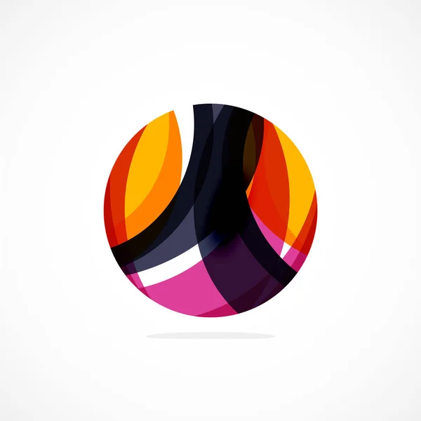 Abstract Circle Logo Dynamic Aesthetic Simplicity Suggests Connectivity Fluidity Energy — Stock Vector