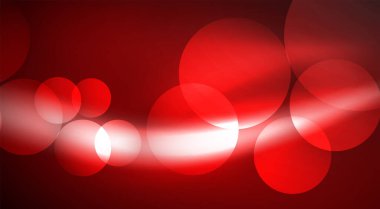 Parlak Işık Neon Baloncuk Çemberleri. Duvar kağıdı, bayrak, arkaplan, kart, kitap illüstrasyonu için vektör illüstrasyonu, iniş sayfası