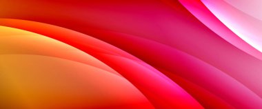 Değişken renk arkaplanındaki dinamik dalgalar. Duvar kağıdı, bayrak, arkaplan, kart, kitap illüstrasyonu için vektör illüstrasyonu, iniş sayfası