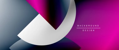 Posterler, kapaklar, afişler, broşürler, web siteleri için parlak renk çemberi ve yuvarlak element minimal geometrik soyut arkaplan