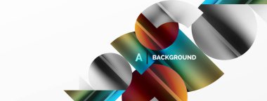 Minimalist zarafet bu metalik arkaplanda parlıyor, dairelerin ve üçgenlerin bileşimini gösteriyor, geometrik başyapıtlar yaratıyor.