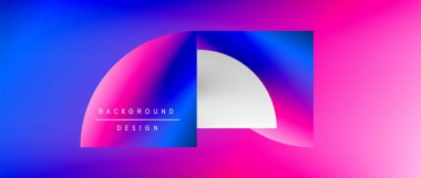 Daireler ve eğimli yuvarlak şekiller. Asgari soyut arkaplan, yuvarlak geometrik şekiller, temiz ve yapılandırılmış tasarım