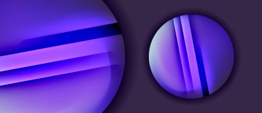 Parlak metal parlayan daireler geometrik arka plan. Asgari soyut kompozisyon. Duvar kağıdı, bayrak, arkaplan, kart, kitap illüstrasyonu için vektör illüstrasyonu, iniş sayfası