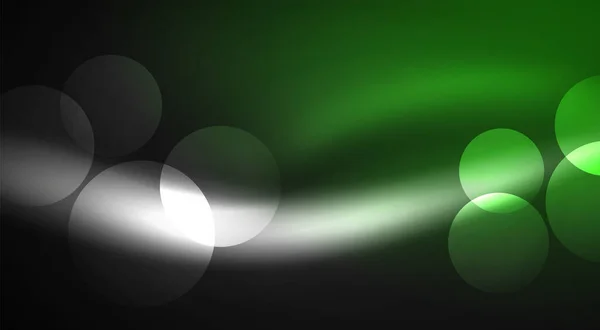 Shiny Light Neon泡泡圈 用于墙纸 书刊插图 登陆页的矢量图解 — 图库矢量图片