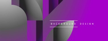 Üçgenler, çizgiler ve yuvarlak şekiller - dinamik geometrik soyut arkaplan. Duvar kağıdı, afiş, arkaplan, iniş sayfası, duvar sanatı, davetiye, baskılar için görsel senfoni