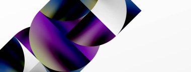 Metalik cazibesi olan modern minimalizmle evlenmek için nefis bir zemin. Yuvarlak üçgenler, geometrik karmaşıklık yayar ve duvar kağıdı, afiş, arkaplan, iniş sayfası için az gösterilmiş cazibe