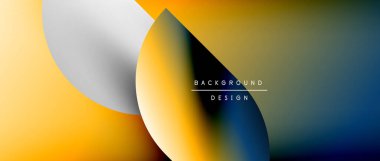 Posterler, kapaklar, afişler, broşürler, web siteleri için parlak renk çemberi ve yuvarlak element minimal geometrik soyut arkaplan