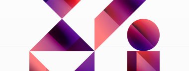 Parlak daire, kare, üçgen minimalist geometrik arkaplanı şekillendirir. Gösterişli, çağdaş tasarım dijital tasarımlar, sunumlar, web sitesi afişleri, sosyal medya paylaşımları için biraz sofistike