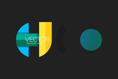 Soyut arkaplan, geometrik asgari yuvarlak şekiller ve dairelerin bileşimi