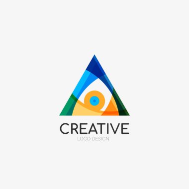 Üçgen soyut logo, iş simgesi simgesi