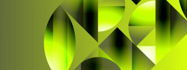 Serene gradyan şablonu. Çemberler ve üçgenler minimalist mükemmellikte karışıyor. Biçim ve renklerin nazik bir şekilde birleşmesi dengeli ama büyüleyici bir zemin oluşturur, modern karmaşıklığı somutlaştırır.