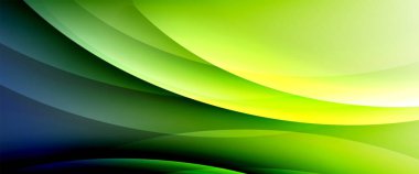 Değişken renk arkaplanındaki dinamik dalgalar. Duvar kağıdı, bayrak, arkaplan, kart, kitap illüstrasyonu için vektör illüstrasyonu, iniş sayfası