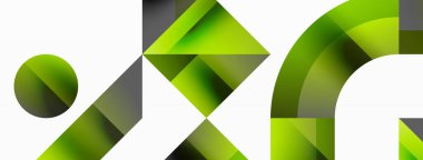 Parlak daire, kare, üçgen minimalist geometrik arkaplanı şekillendirir. Gösterişli, çağdaş tasarım dijital tasarımlar, sunumlar, web sitesi afişleri, sosyal medya paylaşımları için biraz sofistike