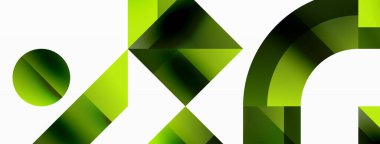 Parlak daire, kare, üçgen minimalist geometrik arkaplanı şekillendirir. Gösterişli, çağdaş tasarım dijital tasarımlar, sunumlar, web sitesi afişleri, sosyal medya paylaşımları için biraz sofistike